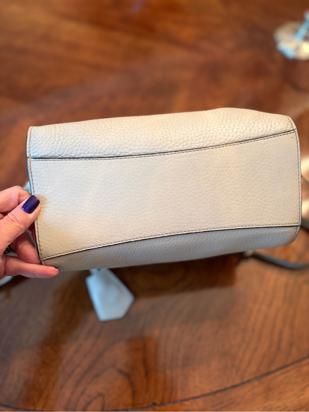 Beautiful Mulberry Small Iris Satchel in Soft Cream with Tan -Trim Handle - Picture 13 of 15